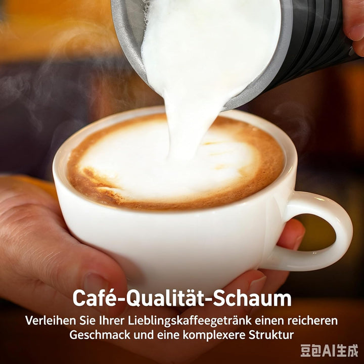 PARIS RHÔNE Milchaufschäumer Elektrisch, Milchschaum wie Barista für Latte Macchiato & Cappuccino, H