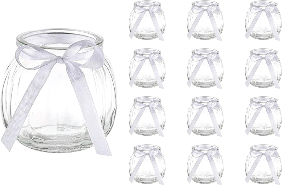 casavetro Teelichtgläser Set Kerzenhalter Glas (12 er Pack) Teelicht Kerzen Windlicht Hochzeit Party