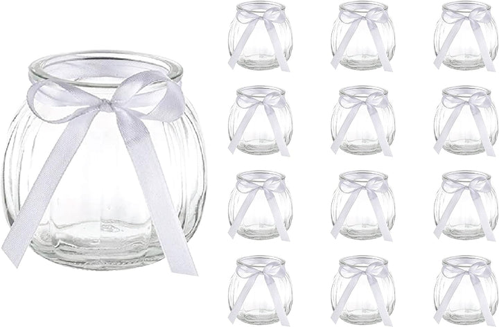 casavetro Teelichtgläser Set Kerzenhalter Glas (12 er Pack) Teelicht Kerzen Windlicht Hochzeit Party
