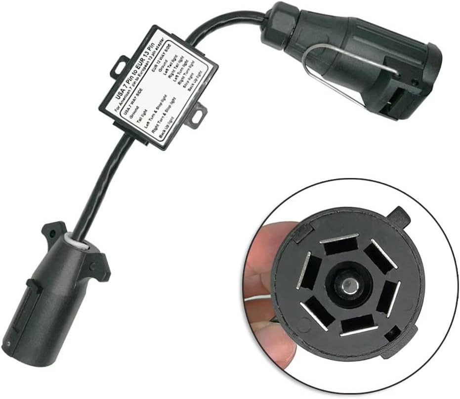 NEWFUN Adapter Anhänger 7 Auf 13 Polig, Anhängerstecker Kabelbaum, Adapterkabel Anhänger Verlängerun
