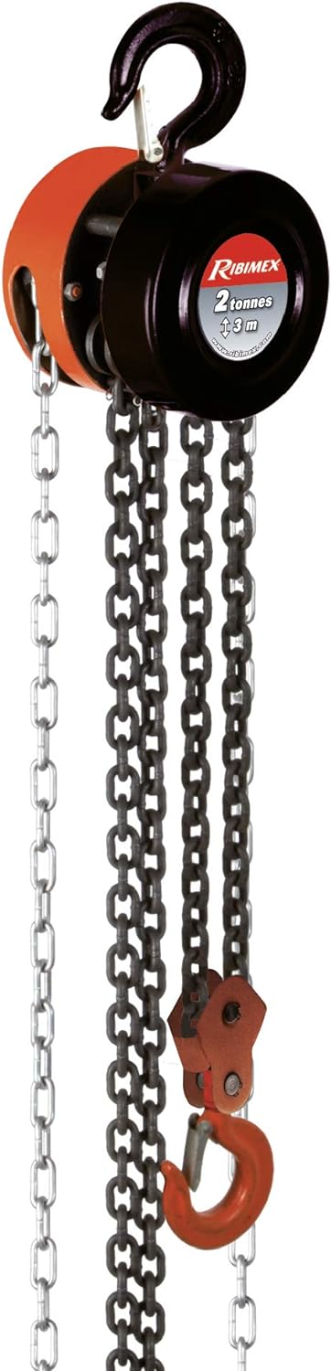 Flaschenzug a Kette 2 Tonnen 3 m. 1 ton, 1 ton