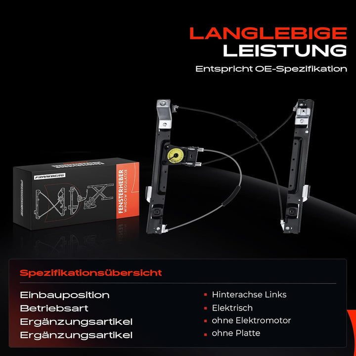 Frankberg Fensterheber Hinten Links Kompatibel mit XJ X351 2.0L-5.0L 2010-2020 C2D36915
