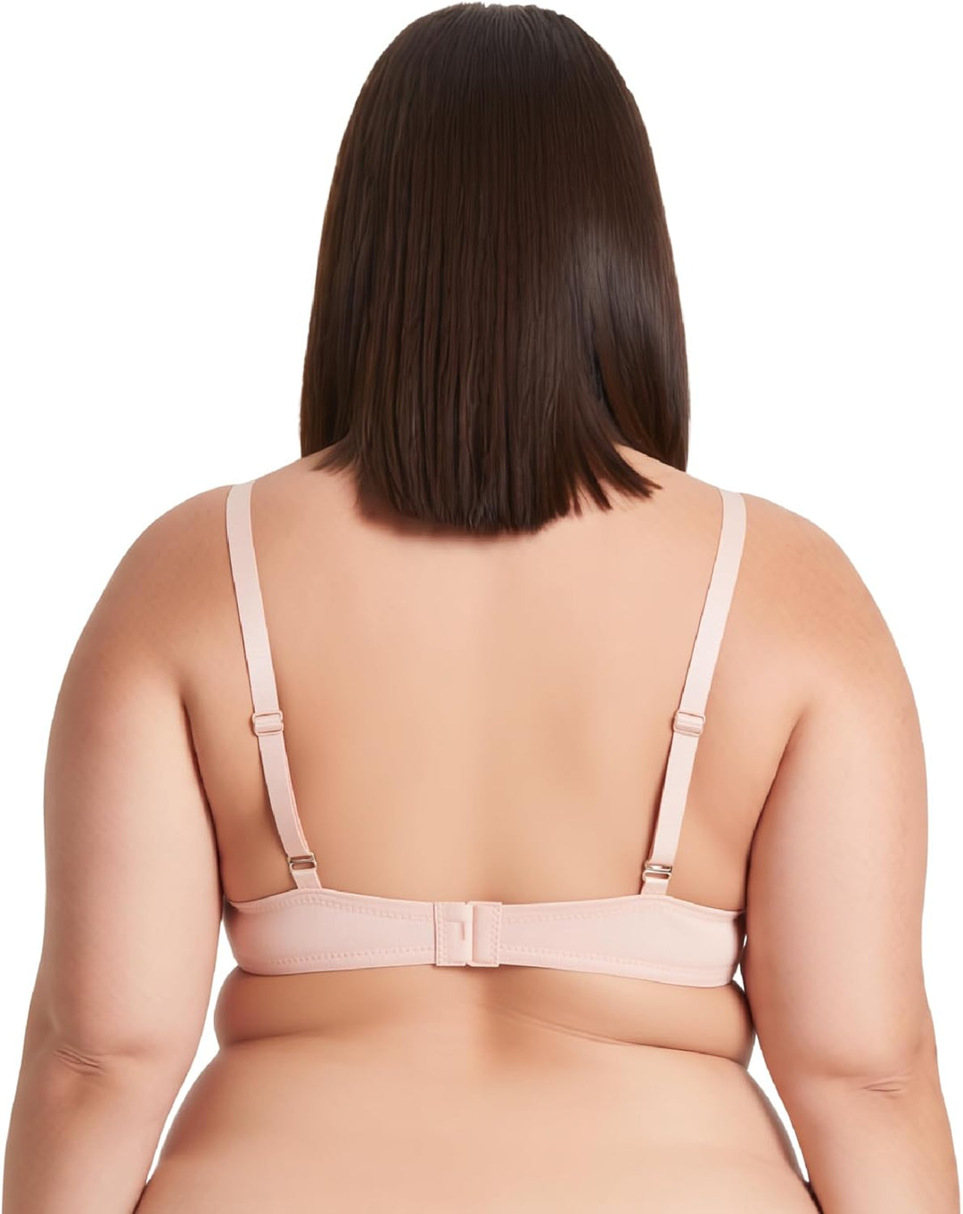 Curve Muse Übergrösse Still Baumwolle Ungefüttert Drahtloser BH Mit Spitzenbesatz 100D Mandel Druck