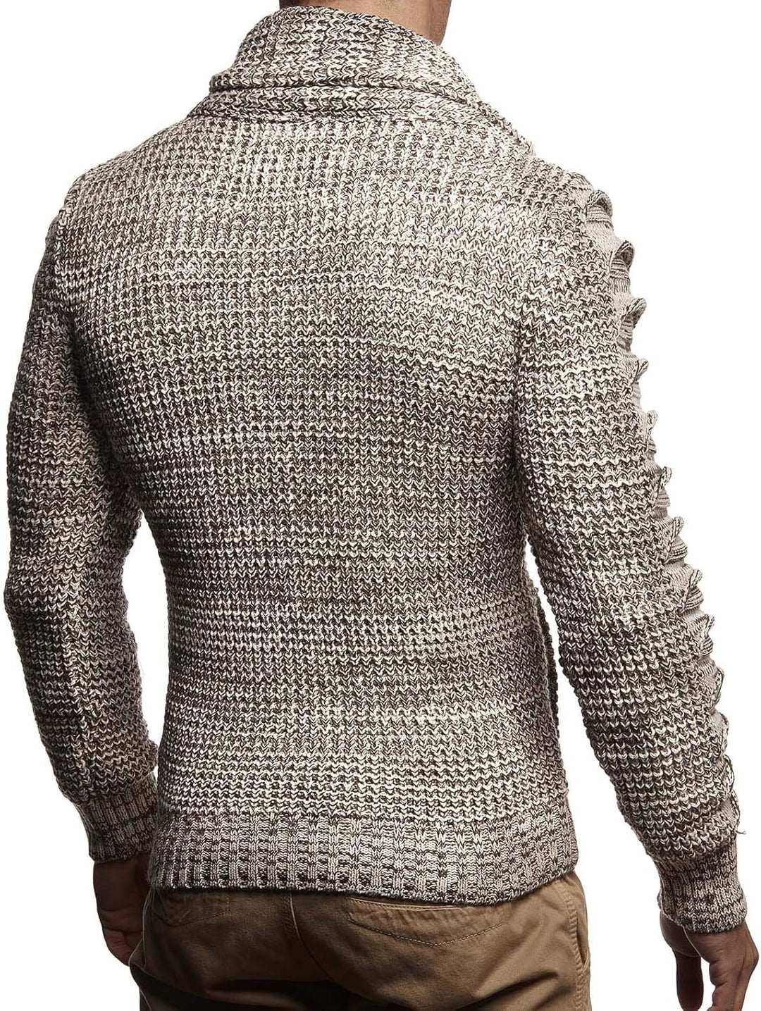 Leif Nelson Herren Strickjacke mit Knöpfen in Regular Fit, Männer Cardigan in Langarm Design, ideal