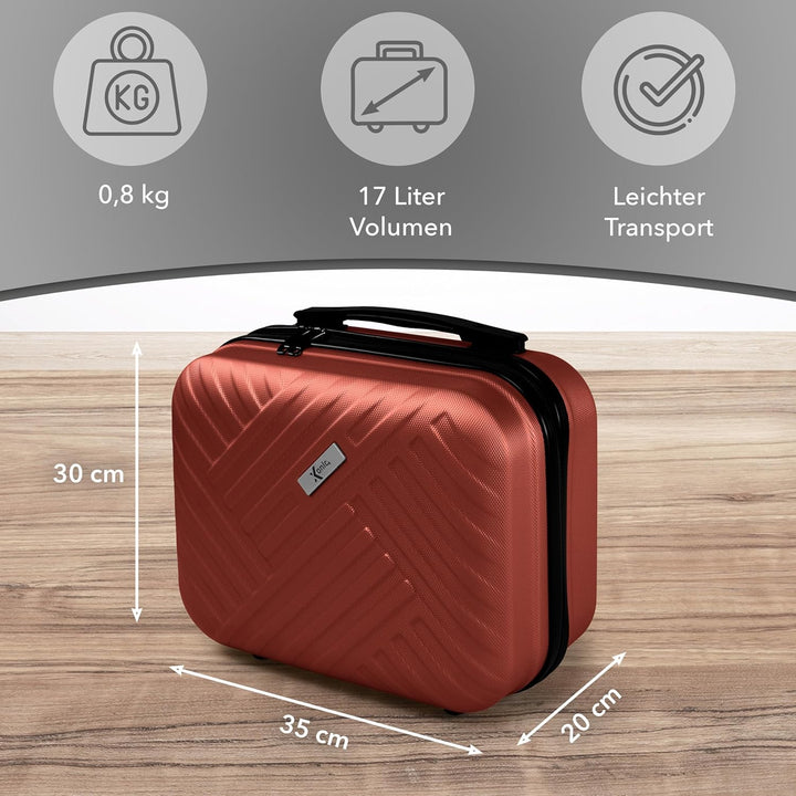 Xonic® Design Kosmetikkoffer aus ABS Hartschale – Robustes Beautycase als Handgepäck - Kosmetiktasch