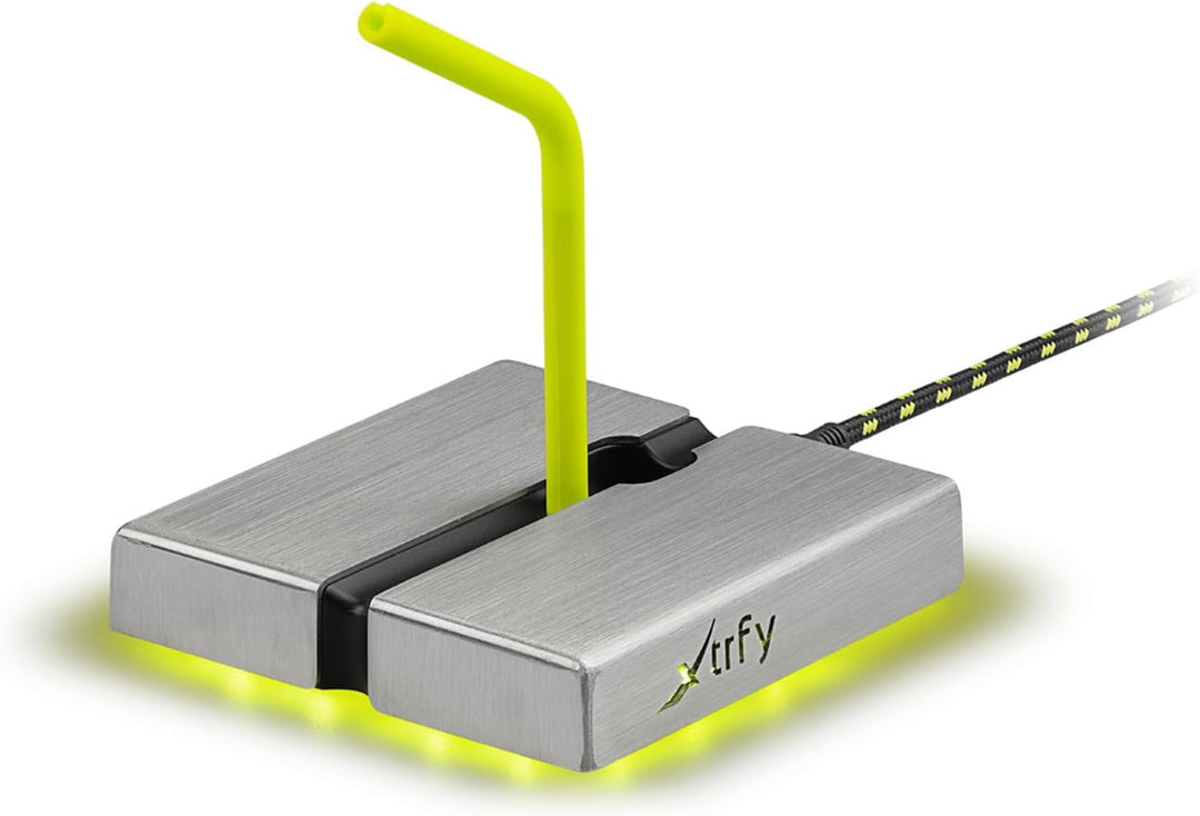 Xtrfy B1 Maus Bungee mit LED und USB-Hub - Silber Xtrfy Yellow, Xtrfy Yellow