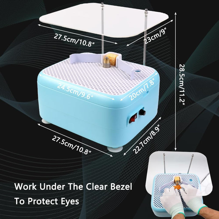 Mühle aus geflecktem Glas, Keramik und anderen Materialien, Mini-Mahlwerkzeuge-Set für Heimwerker, B