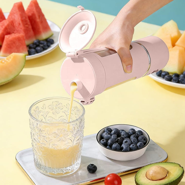 Tragbarer Mixer, Mini Standmixer Blender, 700ml Tragbarer Mixer Smoothie Maker, With 12 Stainless St