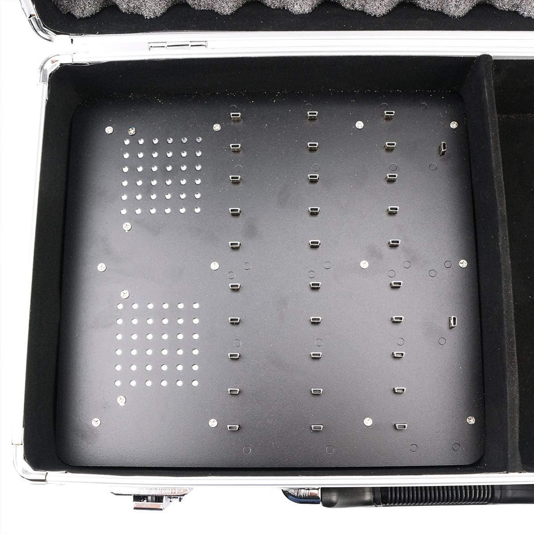 Retekess T130 Tour Guide Systems Ladekoffer, Tragbare Aufbewahrungsbox mit 32 Steckplätzen, Robuste,