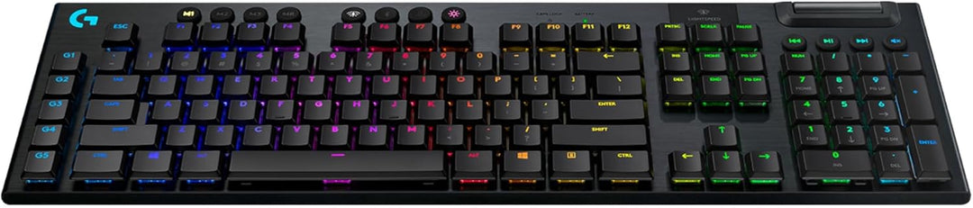 Logitech G915 LIGHTSPEED kabellose mechanische Gaming-Tastatur, Clicky GL-Tasten-Switch mit flachem
