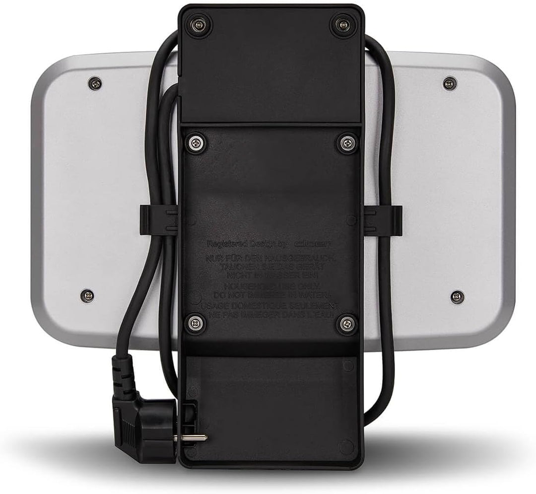 Cloer 6259 Sandwichmaker, 900 W für 2 diagonal geteilte Toasts, American Toasts, XXL Füllungen Silbe