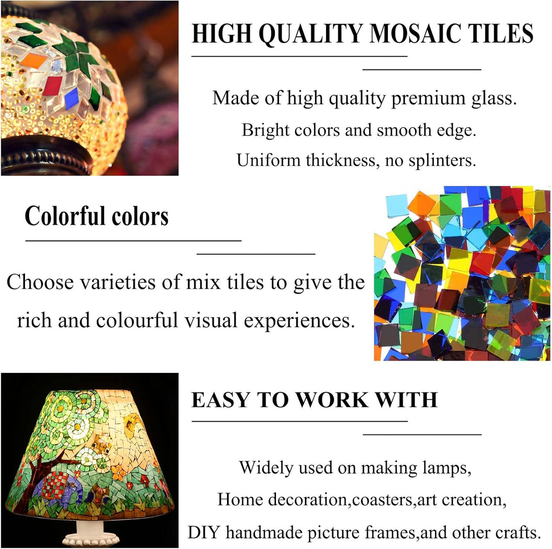Mosaik-Fliesen, transparent, gemischte Farben, Mosaik-Fliesen, Glas-Stücke für Heimdekoration oder B