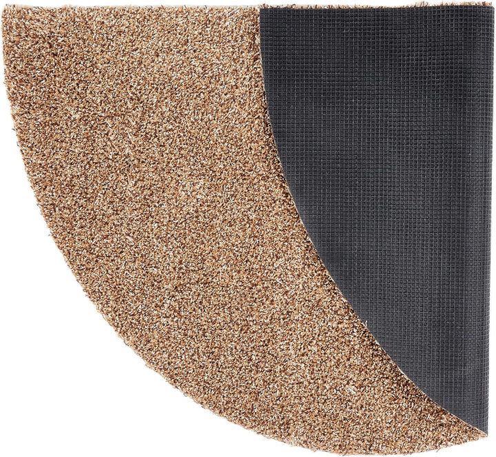 Astra Schmutzfangmatte innen waschbar 50x80 cm halbrund– Sauberlaufmatte beige 100% Baumwolle Türmat