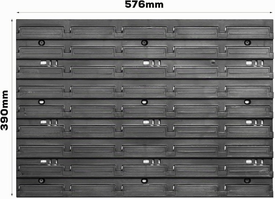 Lagersystem Wandregal 576 x 390 mm | 35 stck. Box | Stapelboxen Schüttenregal Sichtlagerkästen | Ext