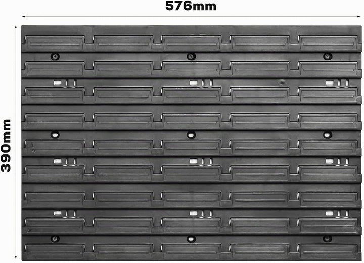 Lagersystem Wandregal 576 x 390 mm | 35 stck. Box | Stapelboxen Schüttenregal Sichtlagerkästen | Ext