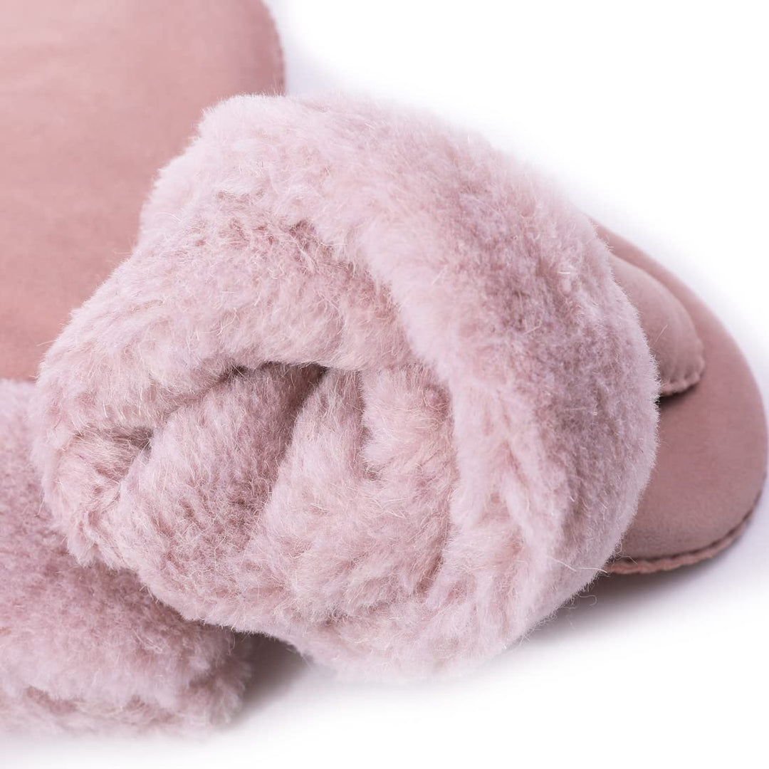 Harssidanzar Damen Fäustlinge,Winter Schaffell Lammfell beheizte warme pelzige Stulpenhandschuhe Led