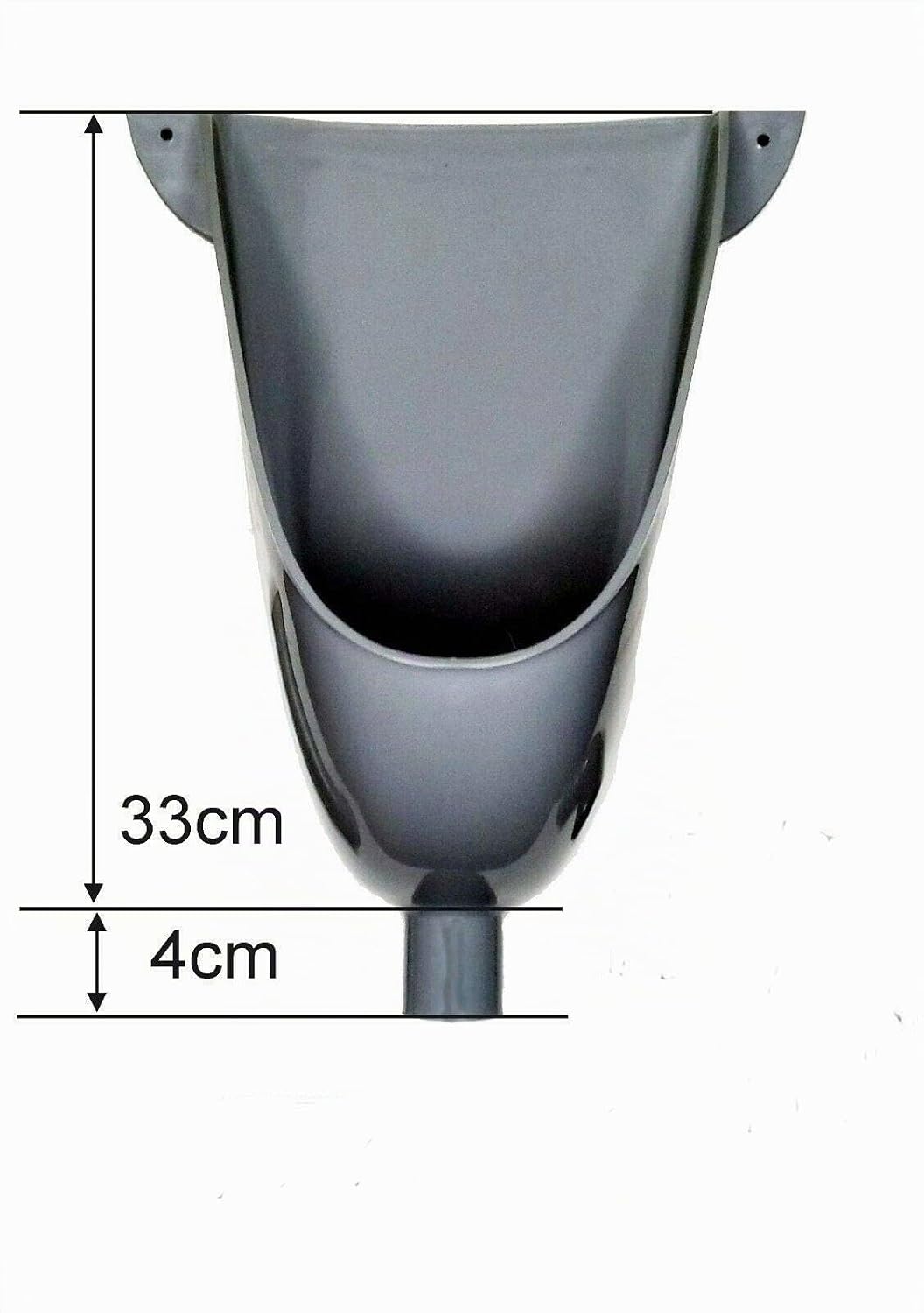 Varile Kunststoff Urinal glänzend mit 2 m Ablaufschlauch, Pissuar Wasserlos, WC Kabinen, Urinalbecke