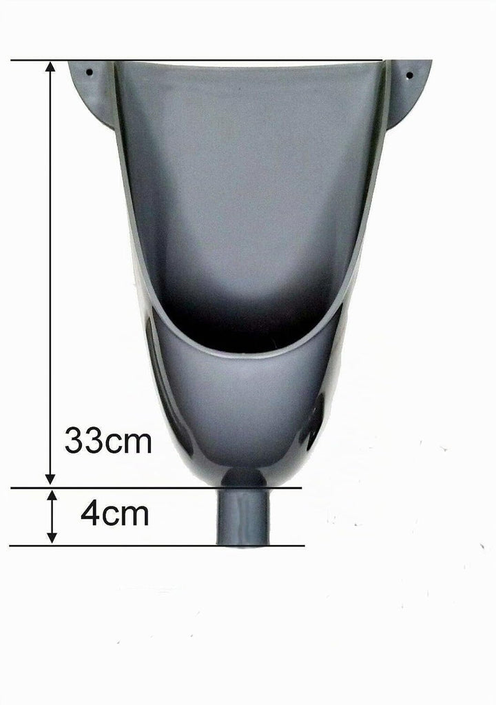 Varile Kunststoff Urinal glänzend mit 2 m Ablaufschlauch, Pissuar Wasserlos, WC Kabinen, Urinalbecke
