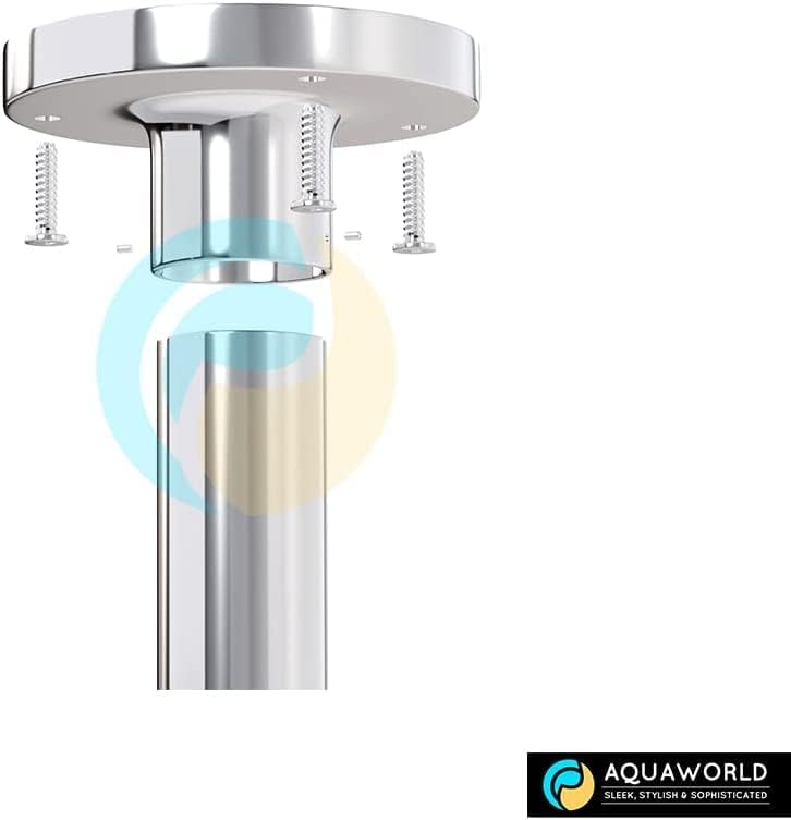 AQUAWORLD Traditionelle grosse ovale Duschvorhangstange für Badewanne mit verstellbaren Deckenstrebe
