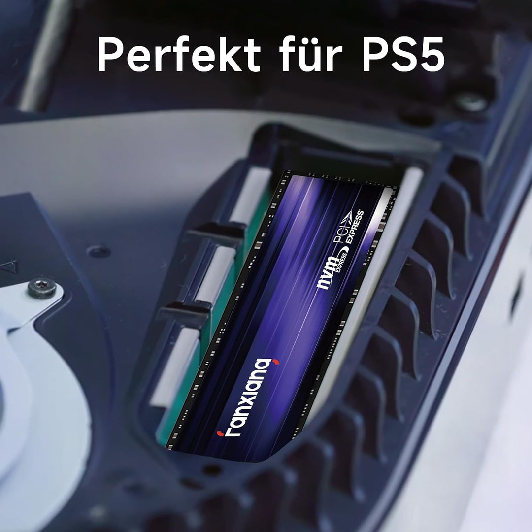 fanxiang S880 2TB PCIe 4.0 NVMe SSD M.2 2280 Internes Solid State Drive – Bis zu 7300 MB/s, Kompatib