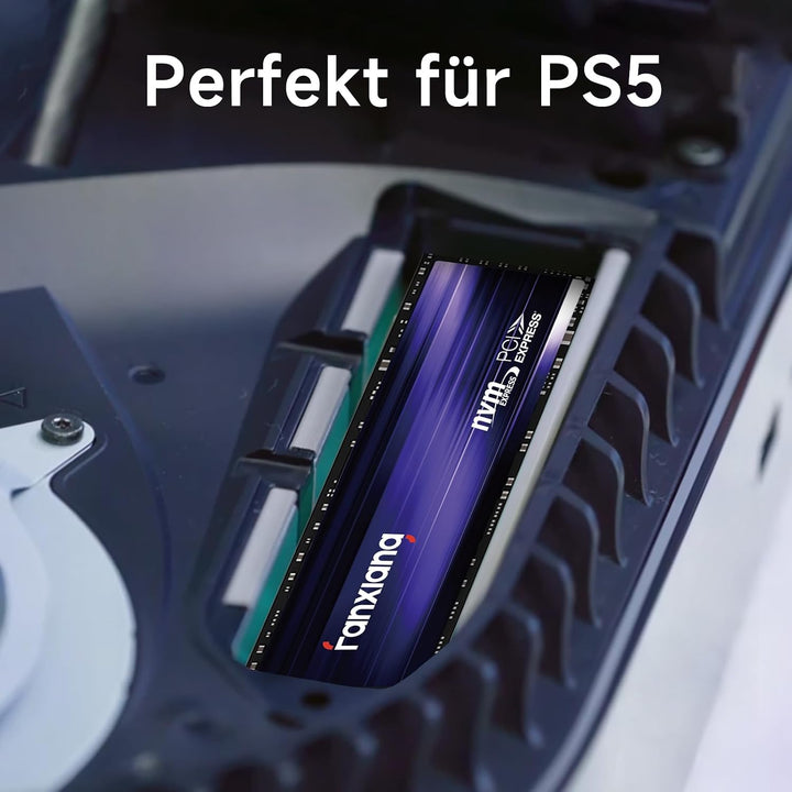 fanxiang S880 2TB PCIe 4.0 NVMe SSD M.2 2280 Internes Solid State Drive – Bis zu 7300 MB/s, Kompatib