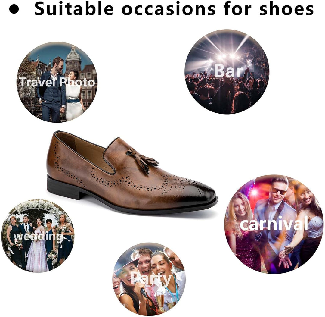 MEIJIANA Herren Mokassins Klassische Herren Anzug Schuhe Elegante Schuhe Leder Sommer Freizeitschuhe
