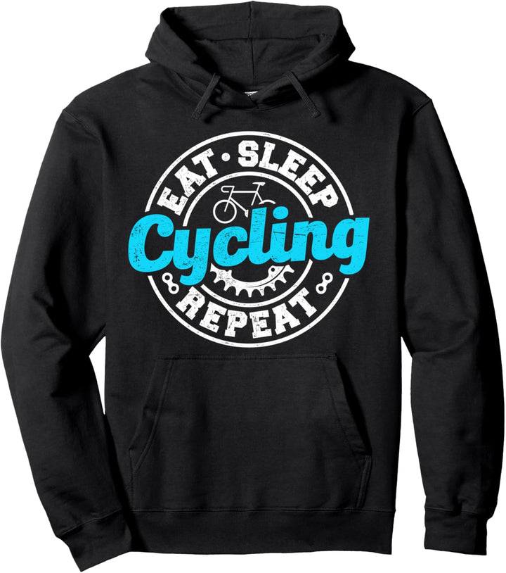 Eat Sleep Cycling Repeat Rennrad Fahrradfahrer Triathlon Pullover Hoodie