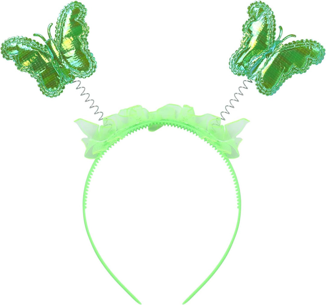 FYMNSI Kinder Mädchen Feenkostüm Kleid Schmetterling Flügel Stirnband Zauberstab 4tlg Set für Hallow