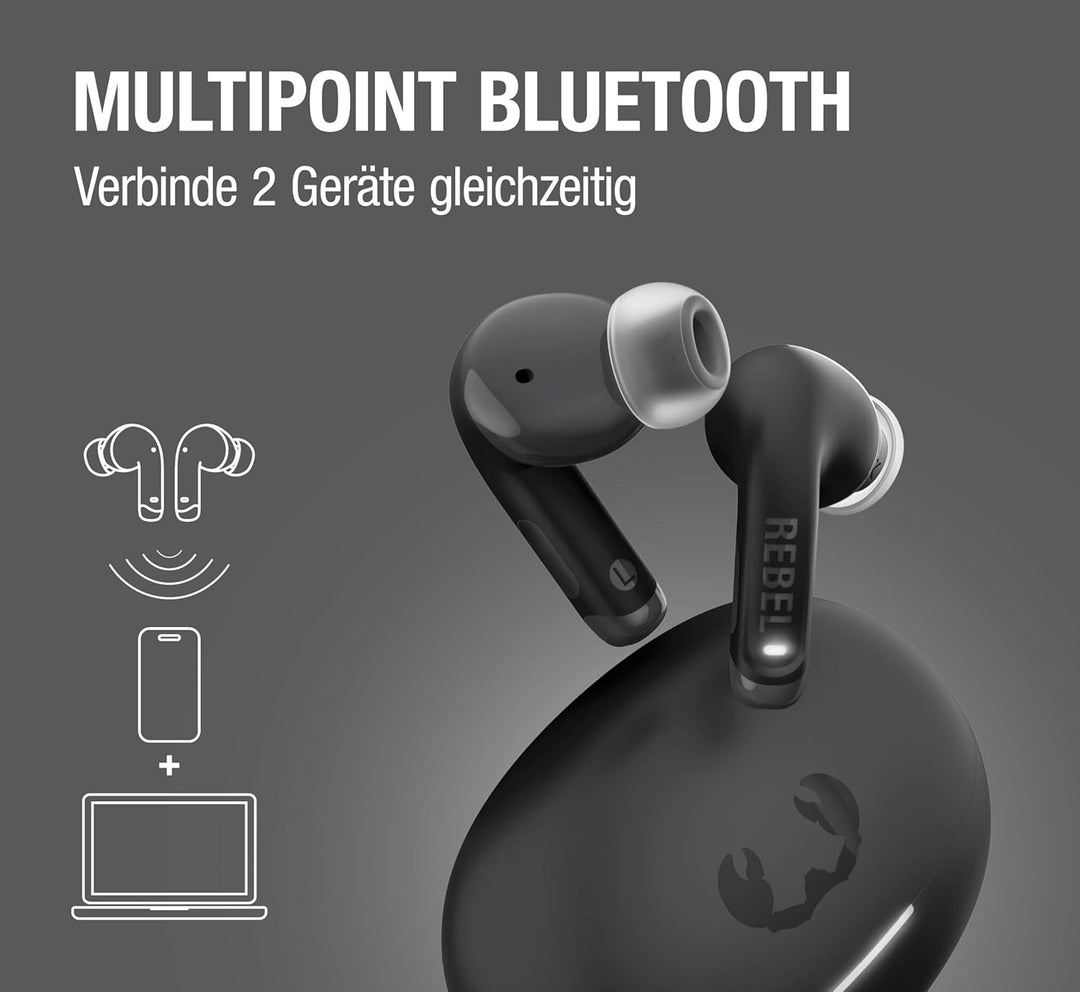 Fresh 'n Rebel Twins Fuse 2 Wireless In-Ear Kopfhörer Noise Cancelling - Klarer Sound - 36h Akku - B