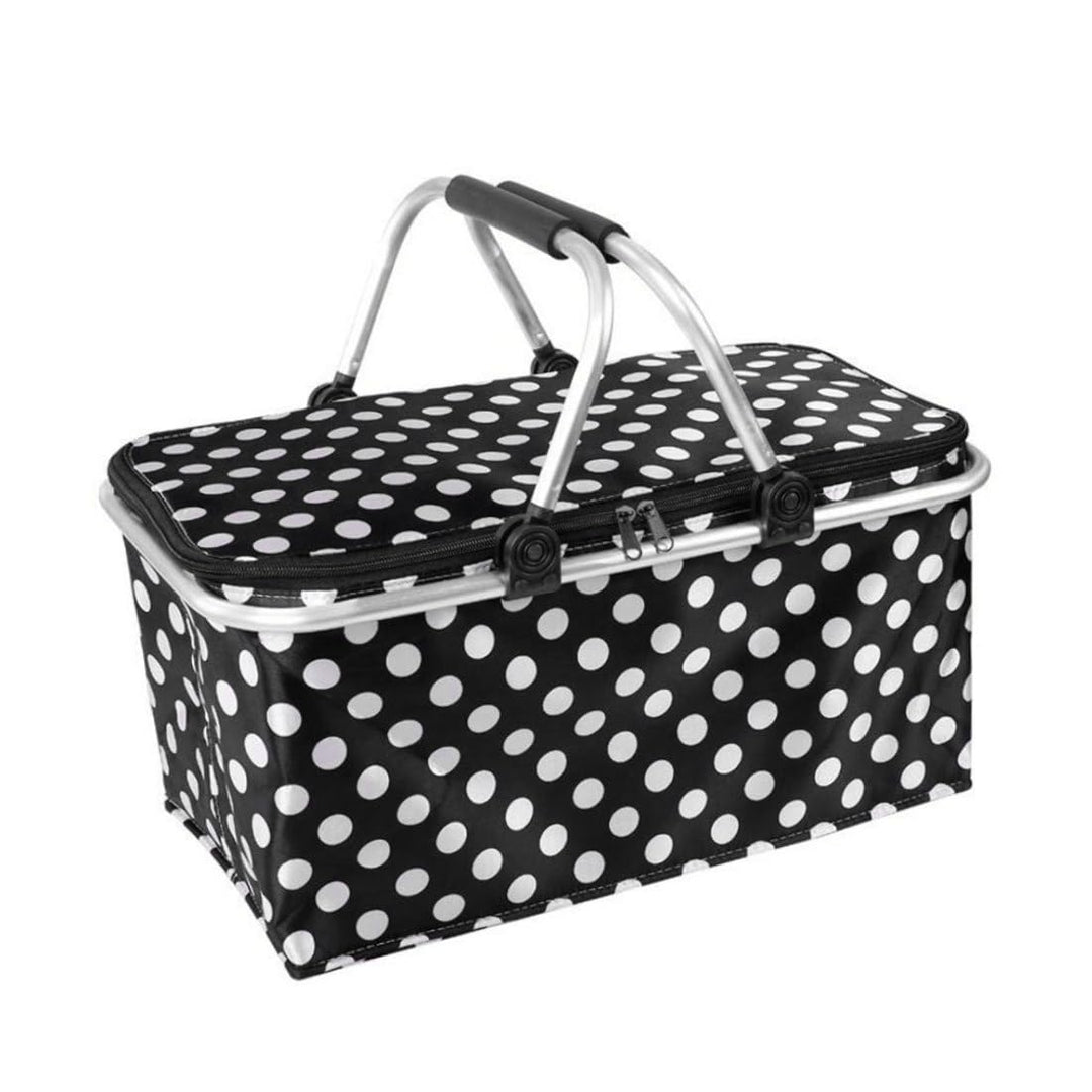 Isotherme Lunchtasche, Picknickkorb, tragbar, faltbar, Oxford-Stoff, grosses Fassungsvermögen, isoli