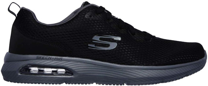 Skechers Herren 52559 Sneaker, Black Mesh Charcoal Trim