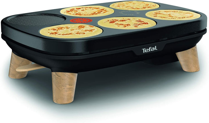 Tefal Gourmet Crêpes-Pfanne, zwei herausnehmbare Platten, Antihaftbeschichtung, einstellbare Tempera