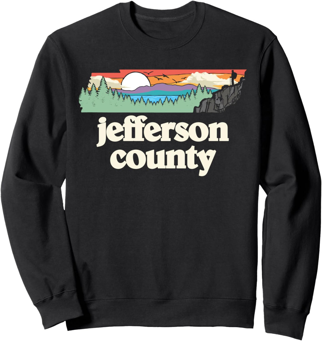 Jefferson County Tennessee Outdoors Retro Nature Graphic Sweatshirt