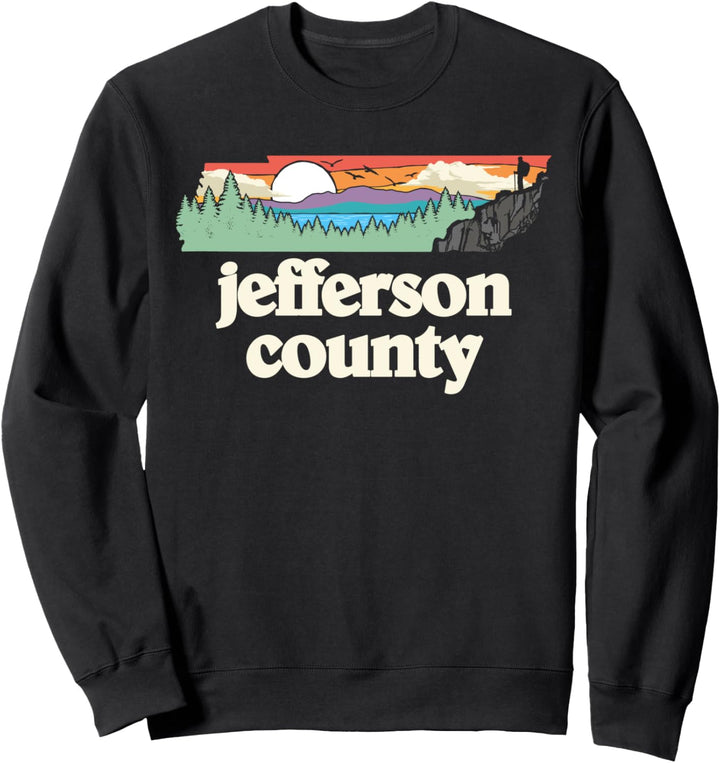 Jefferson County Tennessee Outdoors Retro Nature Graphic Sweatshirt