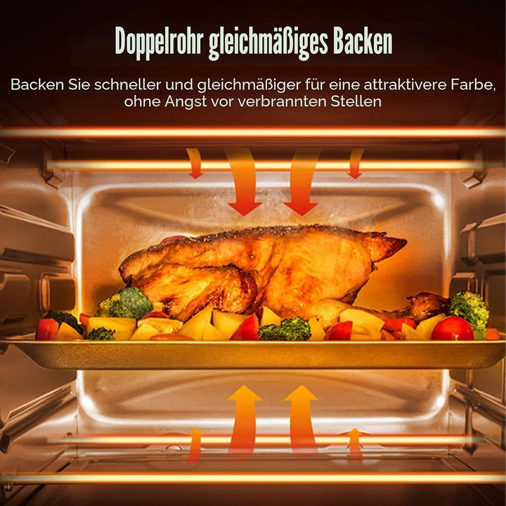 Elektrischer Tischofen, 13 l, Mini-Mikrowelle, 700 W, einstellbares Thermostat bis 250 °C und 60 Min