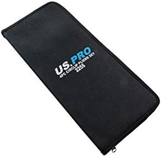US Pro Tools 2255 Sicherungsringzangen-Set, gebogen, gerade, 33 cm, 4-teilig