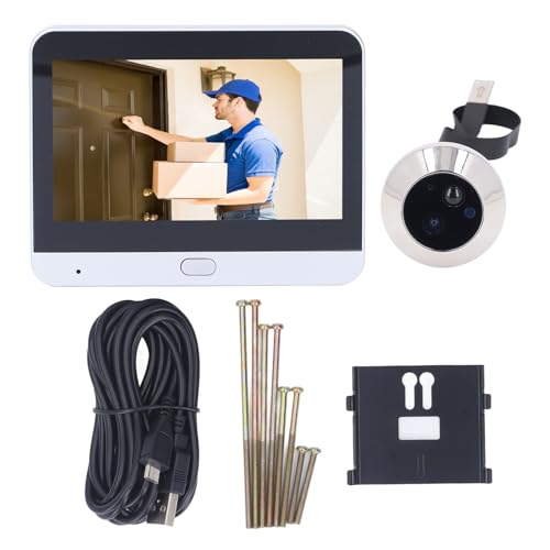 Smart Video Türklingel 3MP - 4,3 Zoll 1080p HD mit 160° Weitwinkel, Nachtsicht, PIR Bewegungserkennu