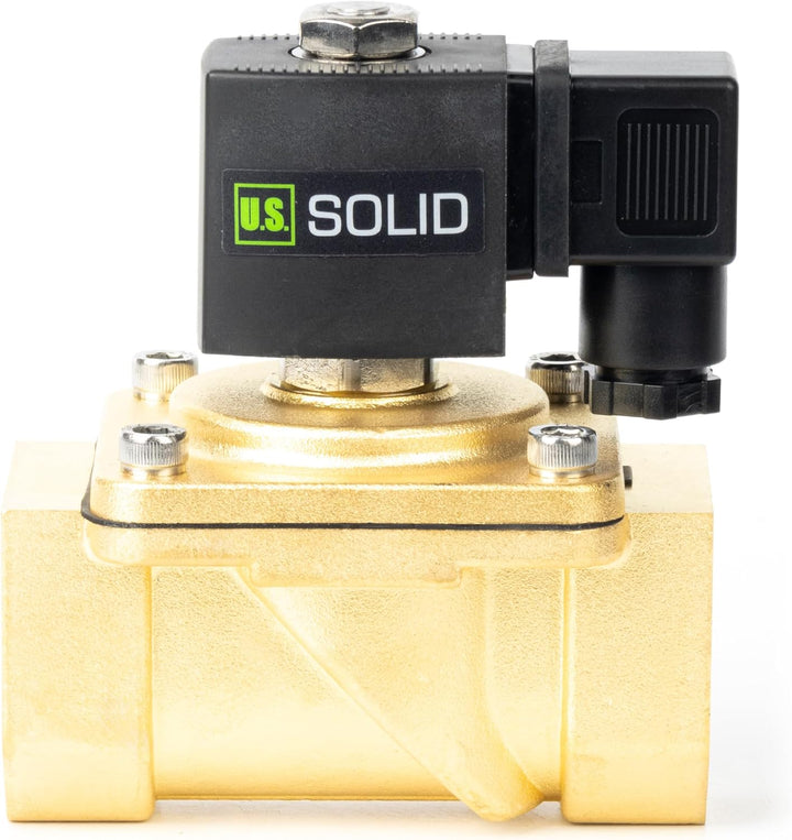 U.S. Solid 1-1/4" Magnetventil - Messing AC 230V mit Viton-Dichtung, stromlos geschlossen, Anschluss
