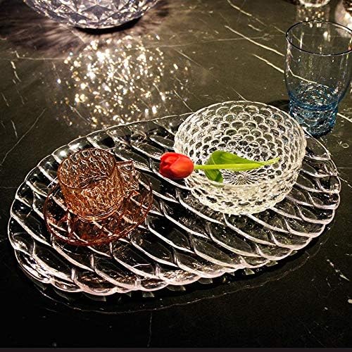 Kartell Jellies Family Tablett, Plastik, Glasklar, 40 x 36.5 x 1.5 cm Tablett Glasklar, Tablett Glas