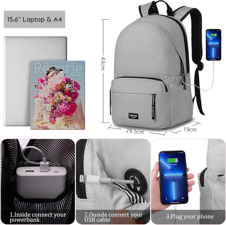 YAMTION Rucksack Herren Schulrucksack Jungen Teenager,Schultasche Mädchen Teenager Rucksack Laptop D