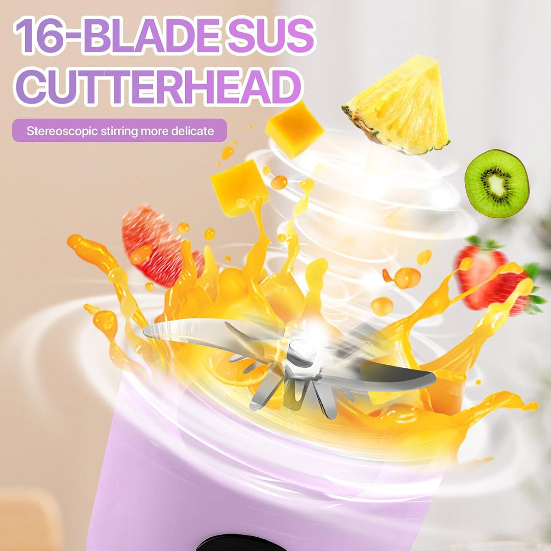 RoserRose Mixer Smoothie Maker,tragbarer mixer,Smoothie Maker to Go mit 500ml Flaschen,Geeignet für