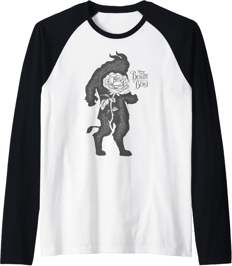 Disney Beauty & The Beast Grungy Silhouette Raglan