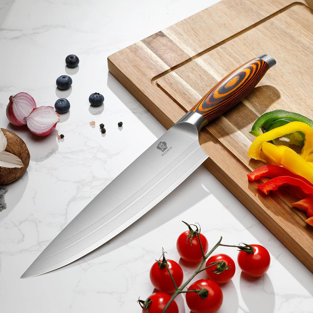 WILDMOK Profi Kochmesser Küchenmesser 20,6cm Messer Chefmesser Allzweckmesser aus Deutscher Edelstah