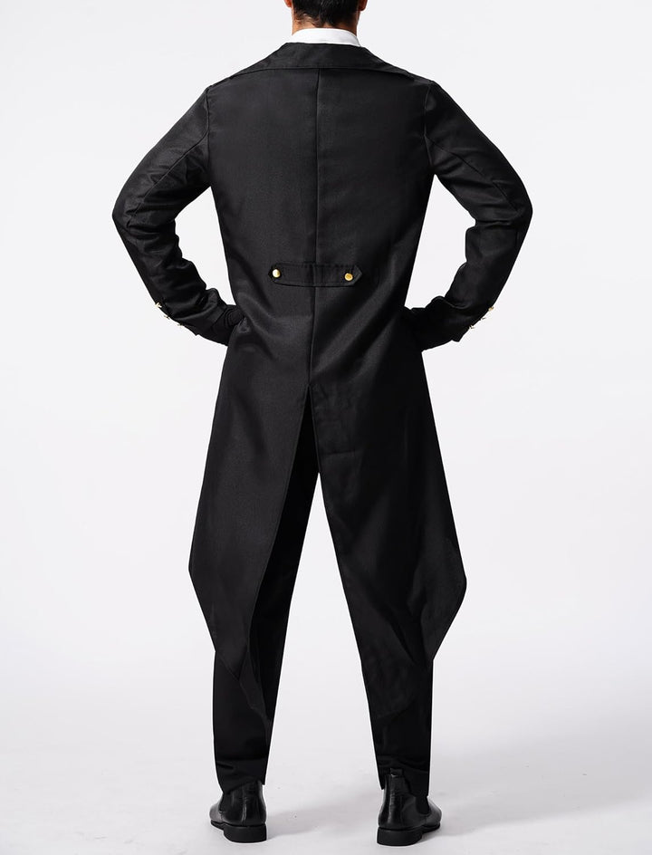 FYMNSI Herren Gothic Steampunk Frack Mantel Männer Mittelalter Viktorianischen Jacke Für Karneval Fa