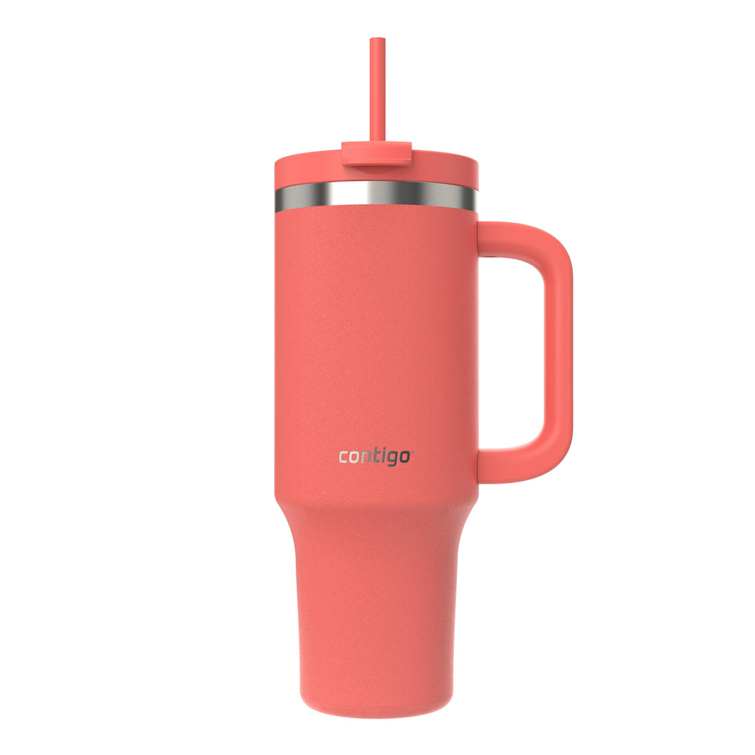 Contigo Streeterville Thermosflasche 1200 ml mit Henkel und Strohhalm | Isolierte Thermo-Trinkflasch