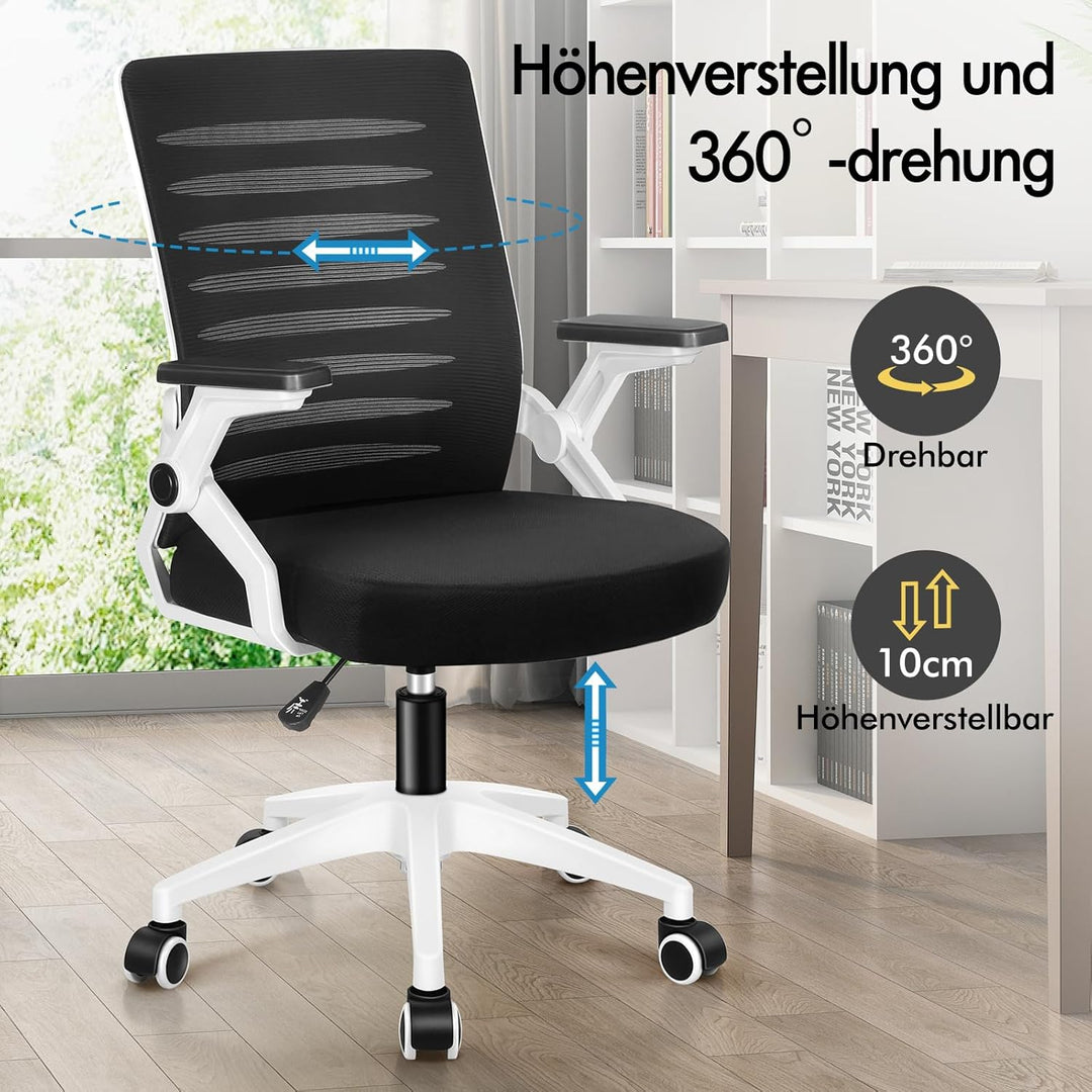 ALFORDSON Schreibtischstuhl, Hochwertiger Schaumstoff Sitz, Starke PP & Metall Konstruktion, S-Kurve
