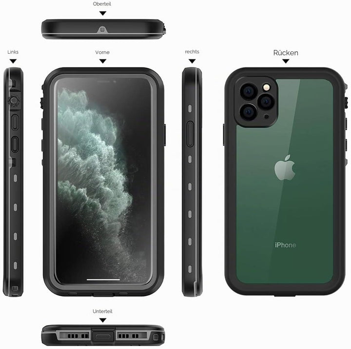 AICase wasserdichte Schutzhülle für Apple iPhone 11 Pro Max, IP68-zertifiziert, 360 °, wasserdicht,