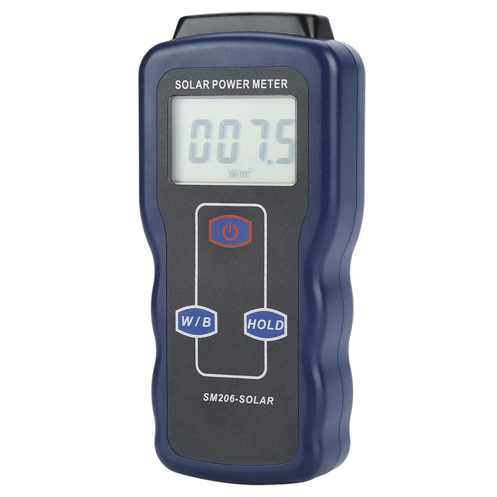 Oumefar Solar Power Meter mit LCD Bildschirm Digitales Solarleistungsmessgerät SM206 Sonnenlichtstra
