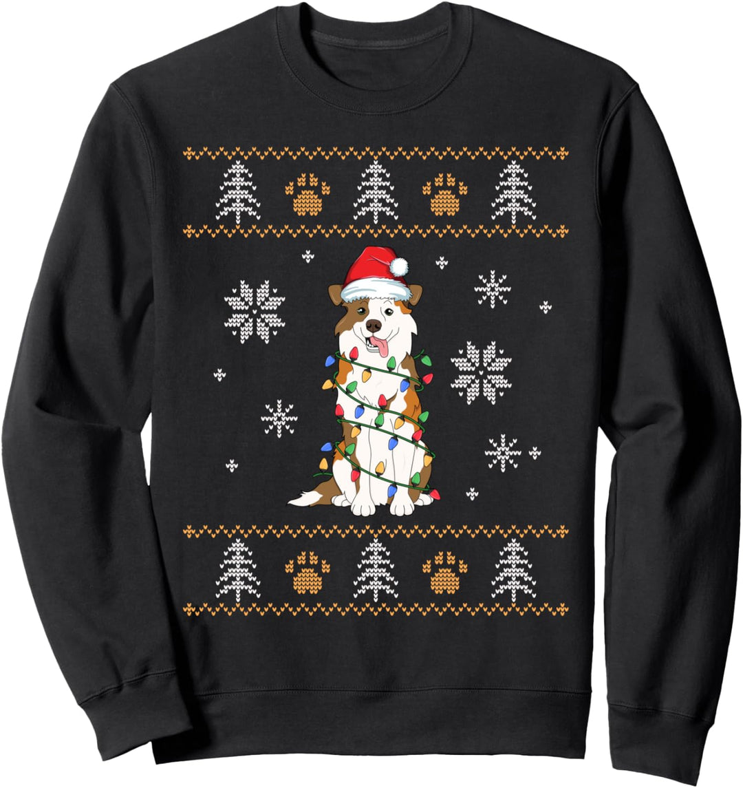 Ugly Christmas Australian Shepherd Family Xmas Aussie Dog Sweatshirt