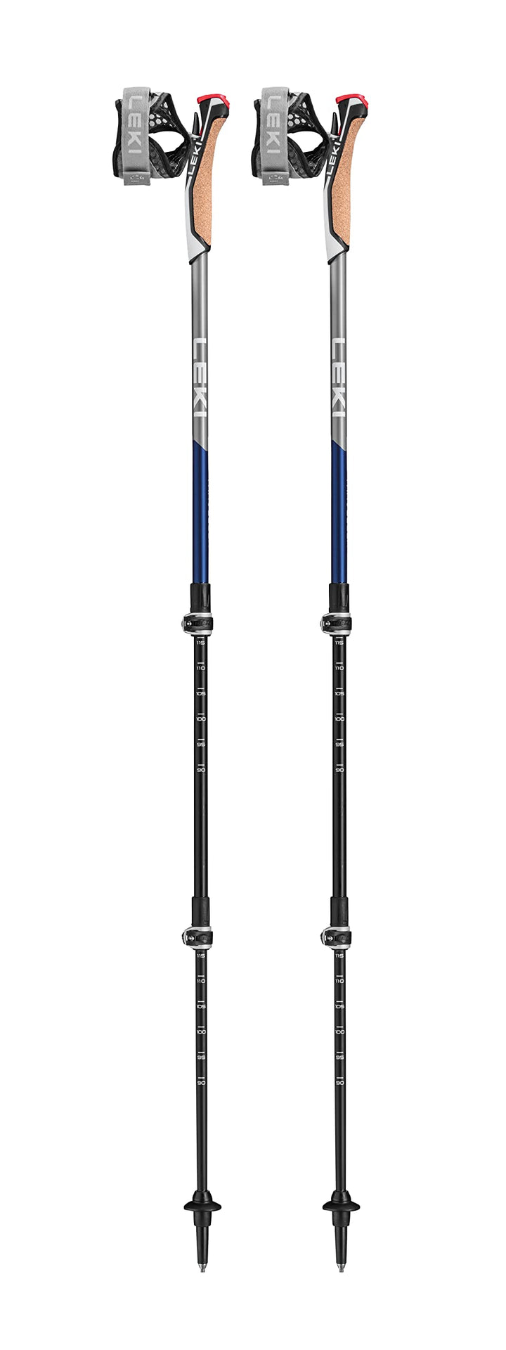 LEKI Traveller Carbon BLAU METALLIC 90-130 cm, 90-130 cm
